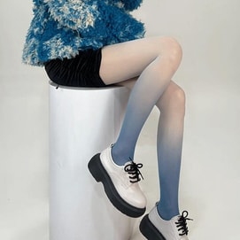 New Spring/Summer New Arbitrary Cut Gradient Stockings Blue-Beautiful Leg Socks