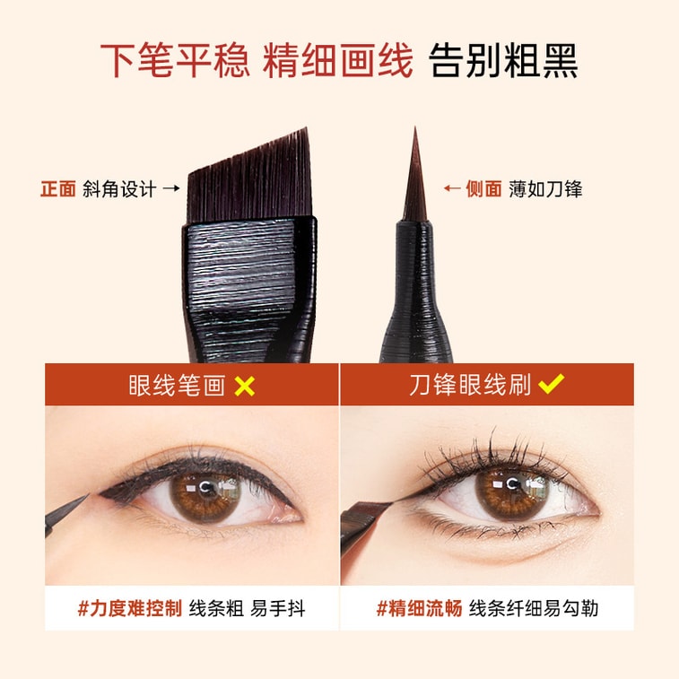 瑪莉安 【官方授權旗艦店】刀鋒眼線刷 扁平頭斜角眉刷 臥蠶眼部遮瑕化妝刷 【王菲菲推薦】2支 5
