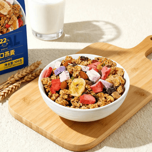 三昌食品 酸奶草莓燕麦脆 谷物麦片 300g【胖东来同厂】【膳食纤维丰富 营养早餐代餐】