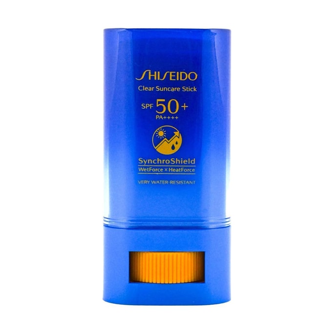 日本SHISEIDO資生堂 新艷陽夏水動力藍胖子防曬棒 透明防曬膏 全身清爽不油 方便塗抹SPF50+ 20g 防紫外線