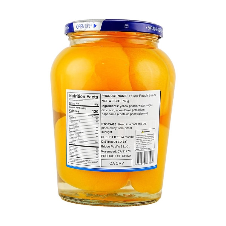 Canned Yellow Peaches, 26.81 oz 3