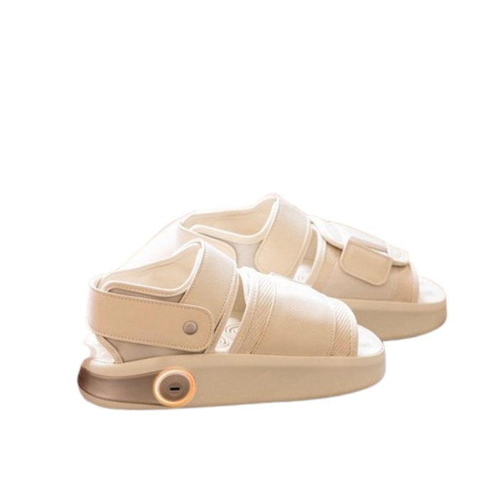 【中国直邮】 凉介 F1电动按摩鞋器足疗机足部小腿加发热敷无线揉捏生日礼物 两只-丝绒流金