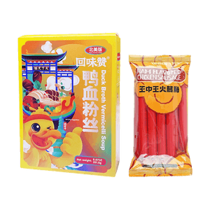 YAUSEN 王中王火腿肠 鸡肉香肠 331g+回味赞 鸭血粉丝汤 方便夜宵老鸭汤粉 251.5g【香肠粉丝汤 宵夜CP组合装】【亚米独家】