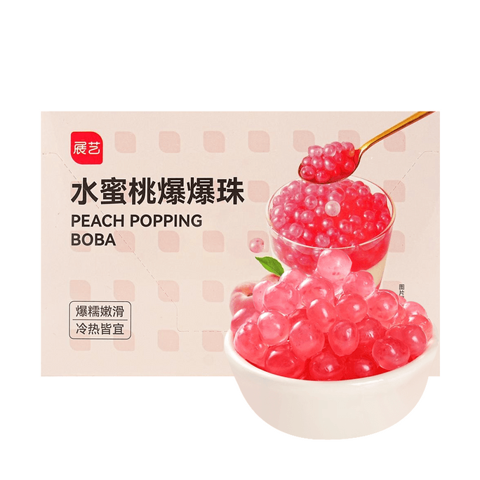 Exploding Peach Pearls , Peach Boba Pearls , 10.58 oz