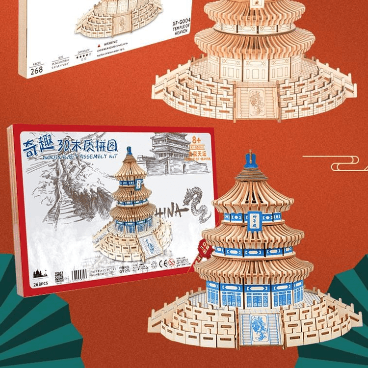 中国からの直送】TIMESWOOD 万里の長城模型組み立てセット（ほぞ継ぎ
