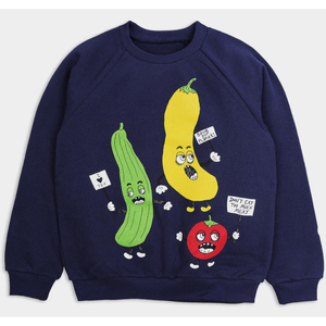 美國 MOM LOVES ME 兒童海軍藍蔬菜衛衣 5-7