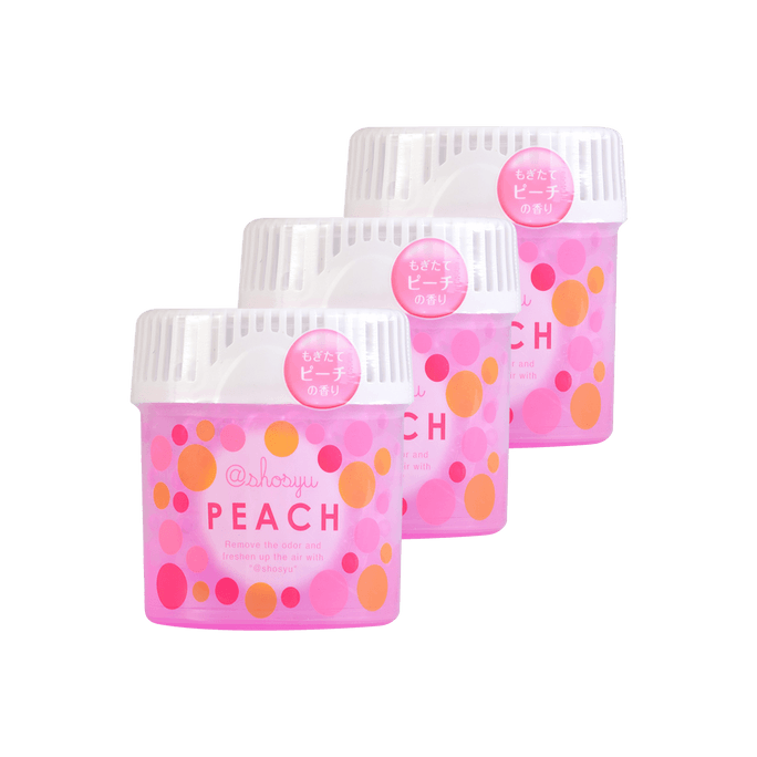 【3pcs Value Pack】SHOSYU Room Air Freshener Deodorizer Peach 150g*3