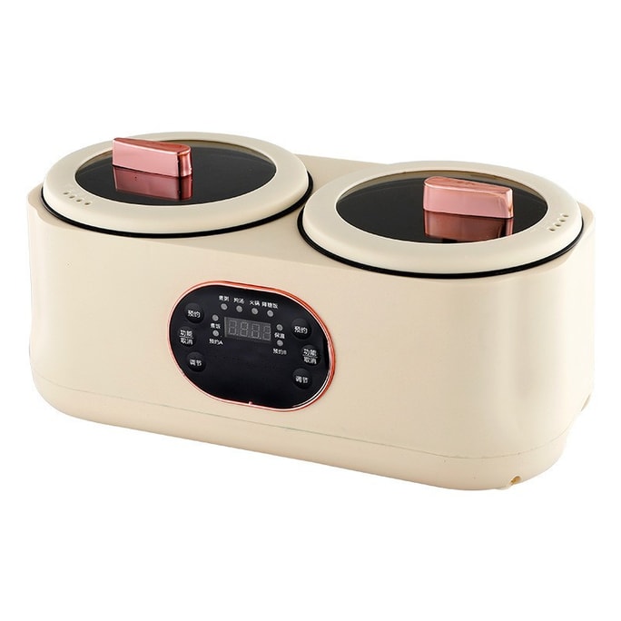 【中国直送】Qintaitai ダブルボイラー 電気ポット 炊飯器 多機能 110V スマート 単層 1個