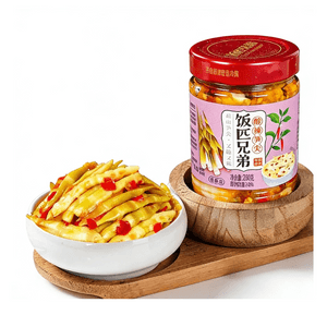 Fanpi Brothers Spicy and Sour Bamboo Shoot Tips, Hunan Specialty, Chopped Chili Bamboo Shoots, Tender Bamboo Shoot Tips, Chili Paste Pickles, 238g