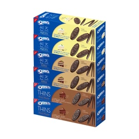 2.96 oz* 6 Pack Oreo Thins Korea Cookies - Thins Chocolate Mousse / Tiramisu /Vanilla Mousse Sandwich 3 flavors