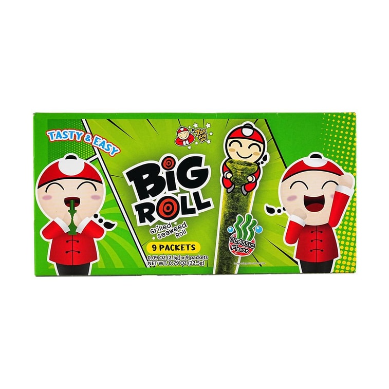Big Roll Grilled Seaweed Roll Original Flavor, 9 Piece 1.14 oz 5