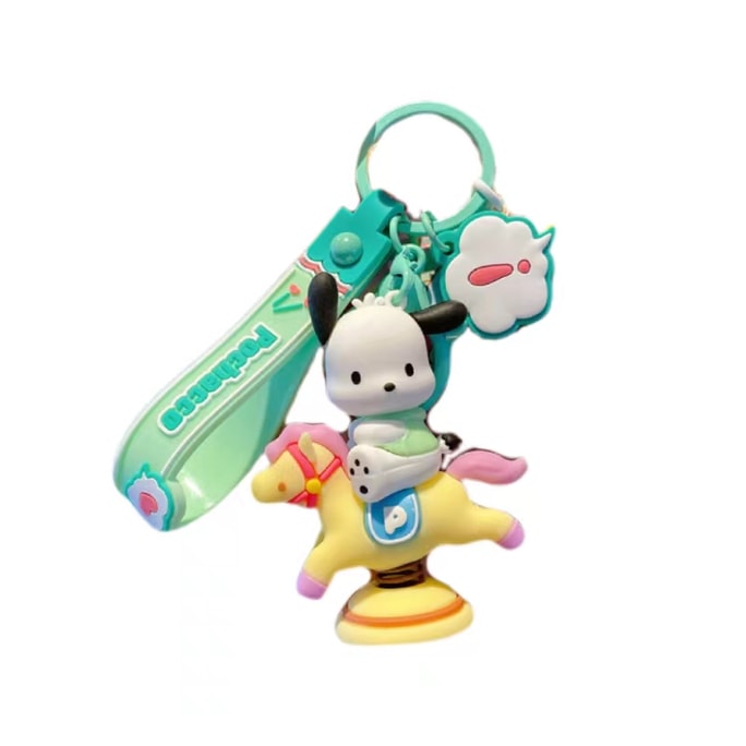 Sanrio Happy Horse Spring Keychain Student Backpack Pendant/Cute Everything/Various Styles - Pochacco 1Pc