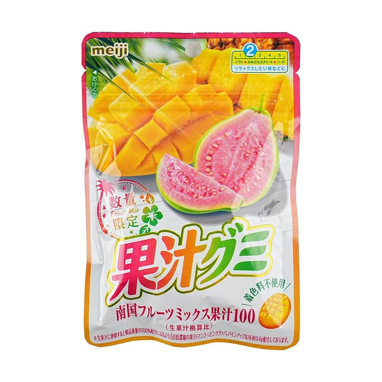 明治 フルーツジュースゼリーグミキャンディトロピカルフルーツ