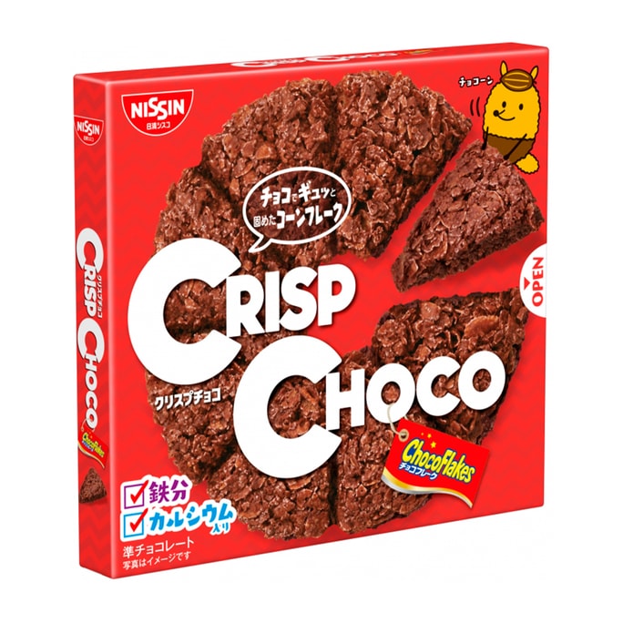 [일본 직배송] NISSIN CRISPCHOCO 밀크 초콜릿 오트밀 콘플레이크 비스킷 49.7g