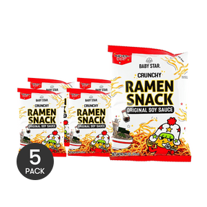 日本BABYSTAR贝贝星 干脆面 点心面 拉面零食 酱油味 70g *5【5份超值装】