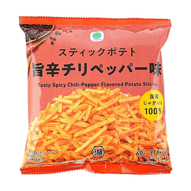 맛있는 매콤한 고추맛 감자 스틱 2.12oz【100% 일본산 감자】【코이케야 공동 개발】
