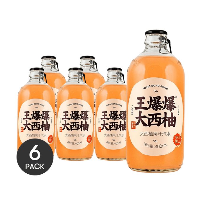 果子熟了 王爆爆大西柚果汁汽水 400ml *6【6份超值装】【清爽解腻】