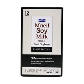 Soy Milk Plant Protein, Black Soybean Flavor, 6.4 fl oz*12 Pack, 76.8 fl oz 【Contains Brown Rice】【Vegetarian】