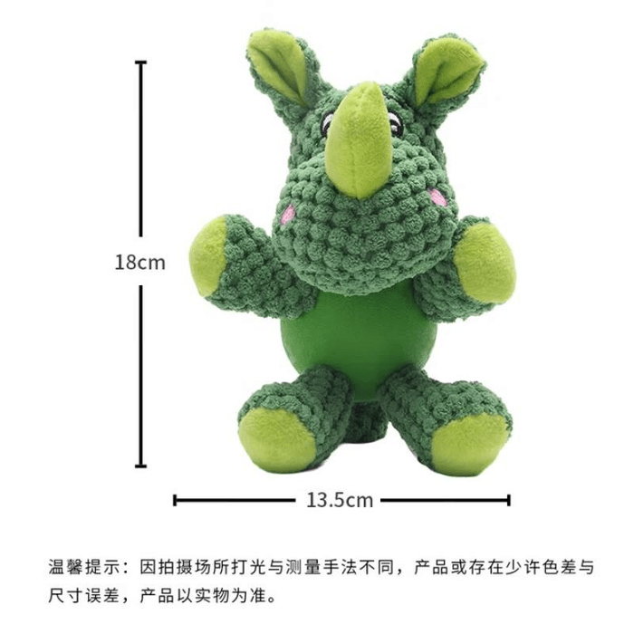 Itebu velvet rhinoceros dog toy puppy 1 piece 3