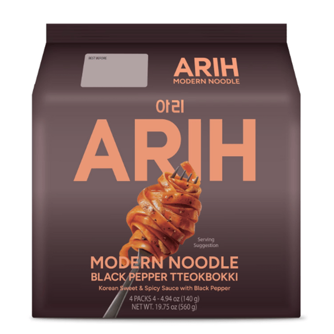 【Expédition directe de Corée】 Corée PALDO collaboration BTS PALDO ARIH saveur de nouilles sautées au poivre noir 550g (140g × 4 paquets) nouilles coréennes sautées