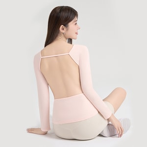 Long-sleeve All-cotton Antibacterial Breathable Sun Exposure Clothing For Dog Days Light Pink XL 1 piece