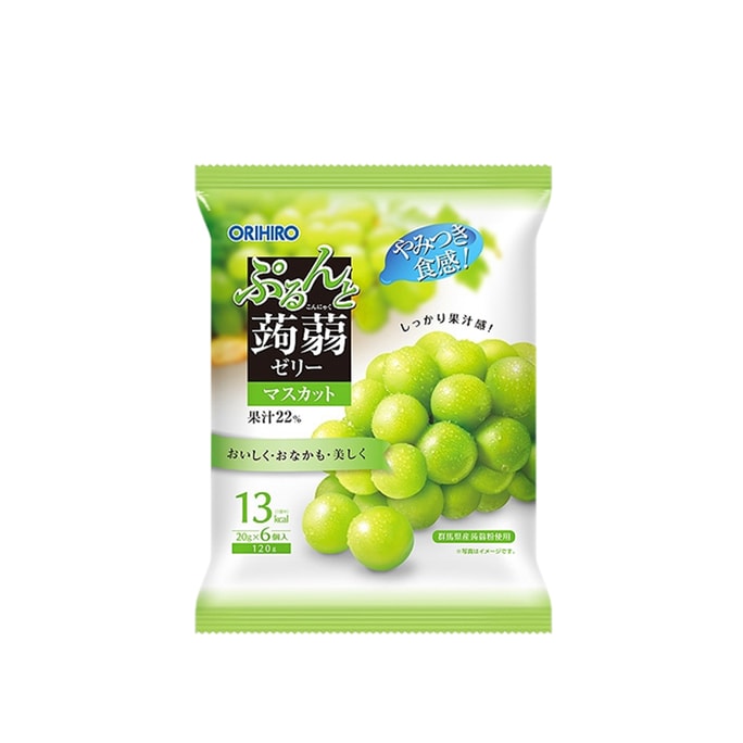 ORIHIRO Konnyaku Jelly Green Flavor 20g*6
