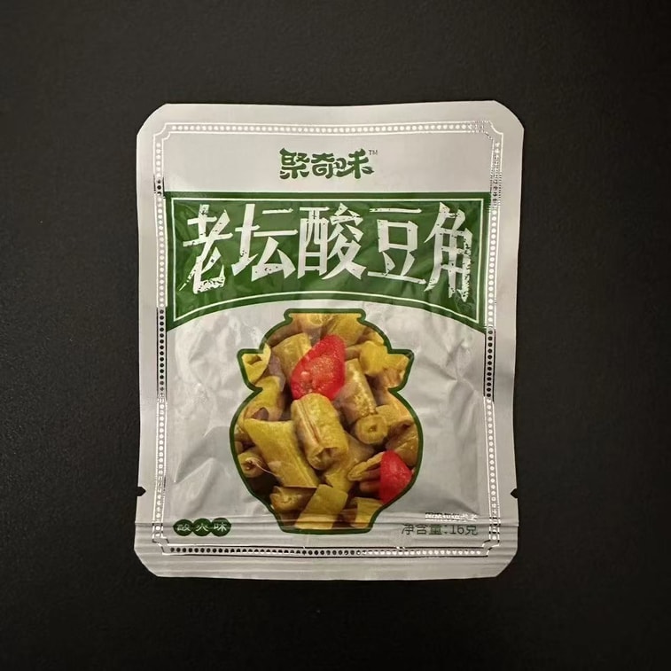 주지웨이 매콤한 절인 녹두 (16g x 10팩) - 훌륭한 반찬인 절인 채소 녹두입니다. 매콤하고 새콤하며 아삭한 식감이 일품입니다. 9