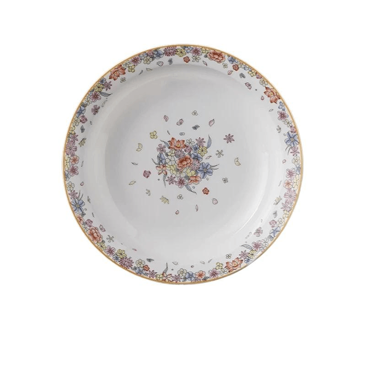 中国直送】景徳鎮公式高級陶磁器食器、深皿 20.5×3.8cm - Yami