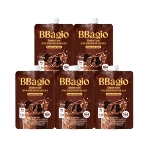 BBagio High Protein Meal Replacement Powder Double Deep Chocolate Flavor 45g X 5 Packs