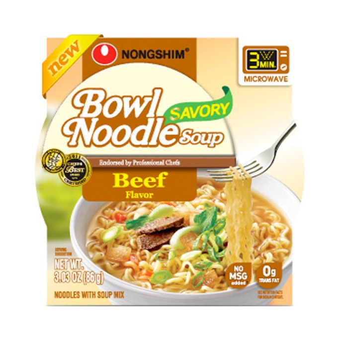 Savory Bowl Noodle Soup Beef Flavor 86g