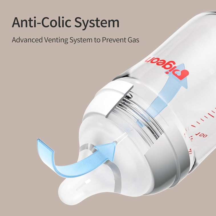 日本 PIGEON贝亲  奶瓶新生儿玻璃奶瓶宽口径 自然实感仿母乳第3代 240ML (2个装) 配2个M奶嘴 (3-6个月) 5