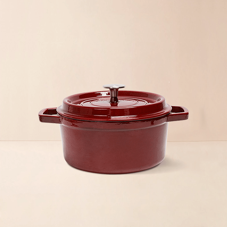 BNIB Le Creuset Enameled Cast Iron 7.5 Qt Red Soup Pot Dutch Oven w Glass  Lid