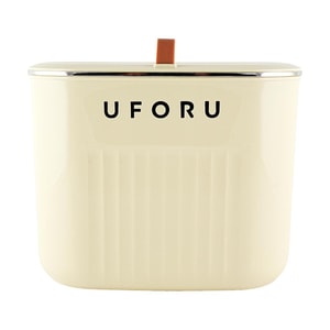 벽걸이형 쓰레기통, 공간 절약형, 주방 및 욕실용, 크림 화이트 20×24.5×15cm