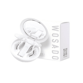 【北米独占ライセンス】WOSADO Yuetong ソフトマグネットつけまつげ 接着剤不要 ナチュラル キツネ風 自己接着 再利用可能 初心者向け #BarbieBlack (太い目)