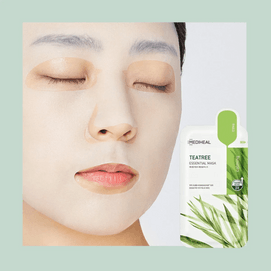 韩国MEDIHEAL美迪惠尔 经典3倍浓缩日常基础系列 茶树维稳面膜 10片入 控油舒润 改善出油紧绷发红 拒绝油痘 敏感肌适用