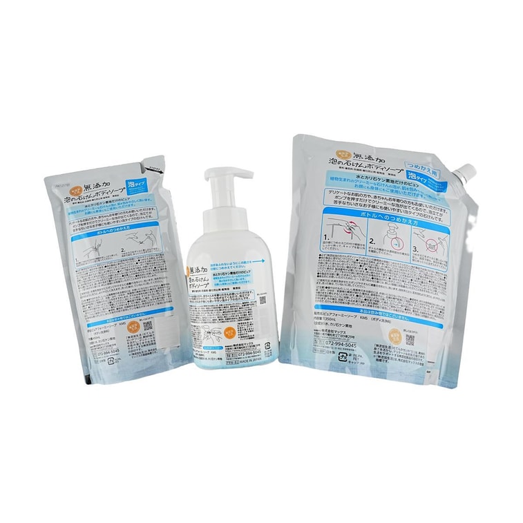 ピュアフォーミーソープポンプ + 詰め替え用2個、16.2液量オンス+45.6液量オンス+15.2液量オンス 4