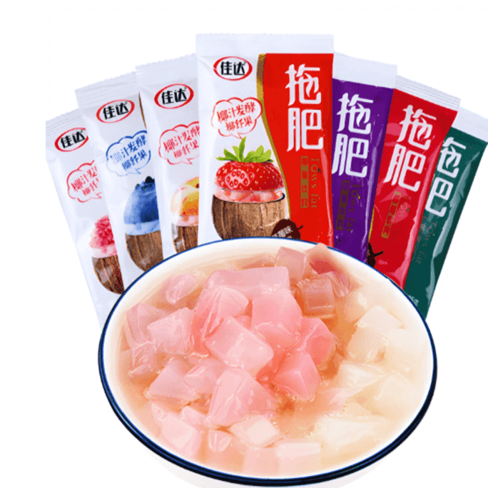 Mixed flavors of toffee coconut jelly (non-jelly) - a nostalgic summer snack for children (mixed flavors) 35g*10 packs