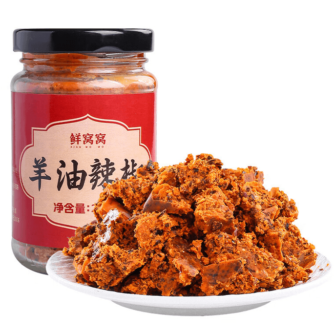 【日本直郵】 蜀風雅香 鮮窩窩羊油辣椒200g 羊辣子麻辣羊肉湯伴侶河南燴麵辣椒油火鍋底料