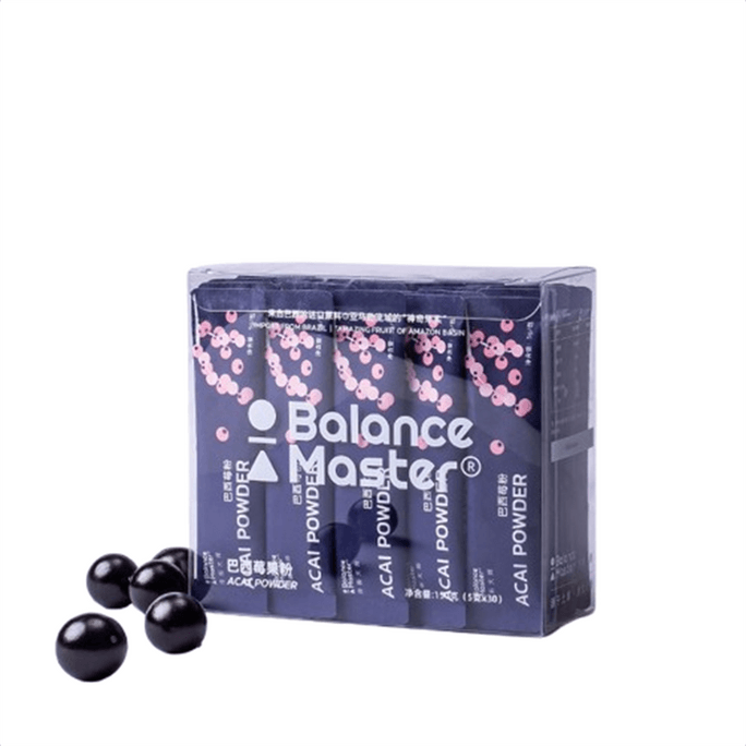 【中国直邮】 BM均衡大师 巴西莓粉超级食物acai花青素纤维营养汁冲饮小包装   150g (5g*30支)