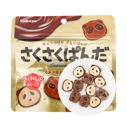 日本KABAYA卡巴也 熊貓造型巧克力曲奇 47g