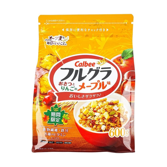 日本CALBEE卡乐比 地瓜苹果枫糖谷物燕麦片 600g【期间限定】