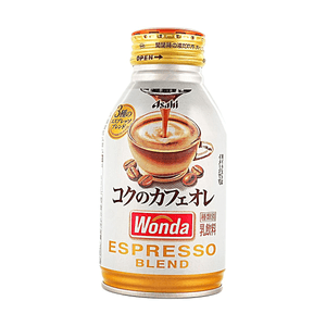 Wonda Koku NO Cafe AU Lait Espresso Blend Rich Cafe Au Lait, Premium Japanese Iced Coffee Latte, 8.79 fl oz