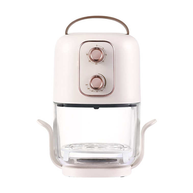 [中国からの直送] Coopever ビジュアルエアフライヤー 2.5L 多機能 オイルフリー 無煙電気フライヤー 低脂肪電気オーブン ライトピンク 110V 6