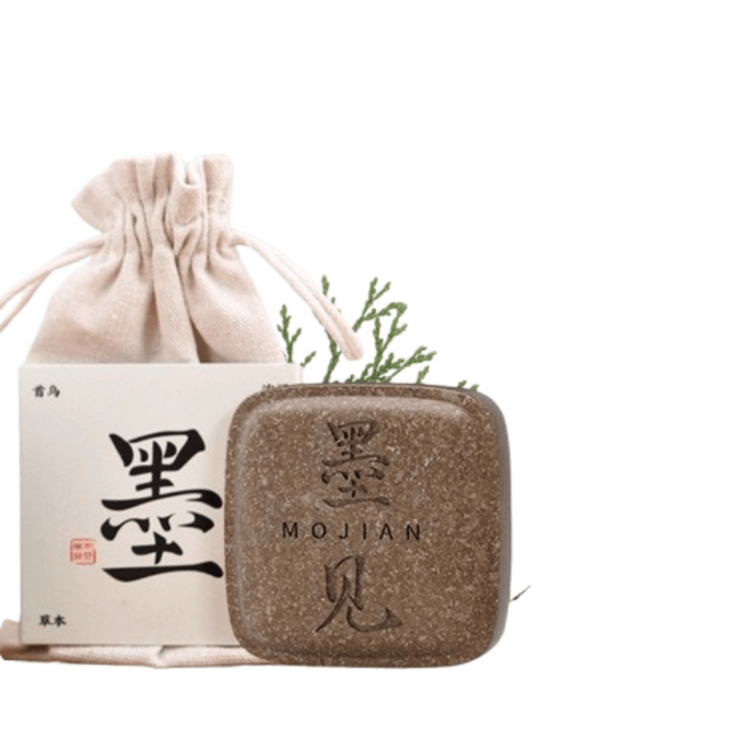【中國直郵】 陌墨 側柏葉何首烏草本洗髮皂 手工洗頭香皂滋養護髮控油去屑防斷髮 90g