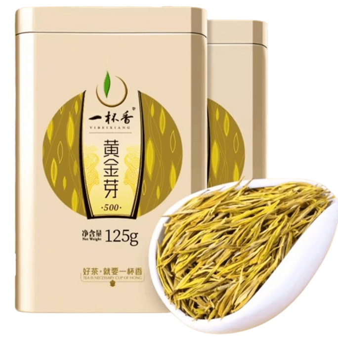 【中国直邮】一杯香 黄金芽 安吉茶叶 色泽黄润 茶毫丰富 125g/盒