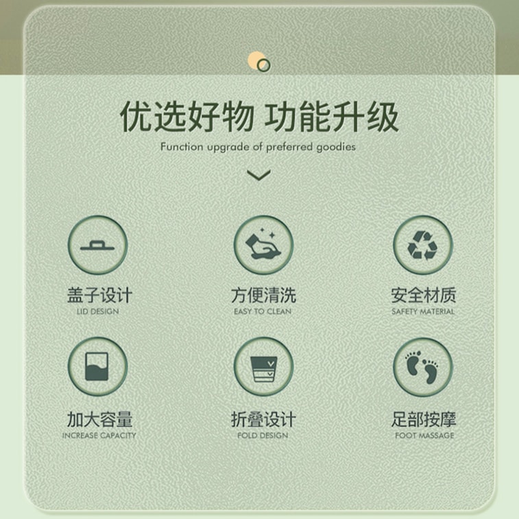 Foldable Massage Foot Soaking Tub And Bucket For Foot Health 15L Orange 4