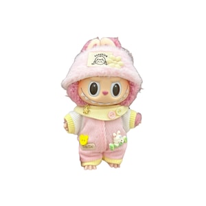 【中国直邮】 FOXTAIL Labubu拉布布娃衣 盲盒公仔衣服 毛绒套装 可爱换装-粉色款(不含公仔) 1件*