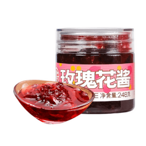 【中国直邮】 德和 玫瑰花酱云南昆明花瓣蜂蜜果酱方便即食烘焙食用248g*1罐