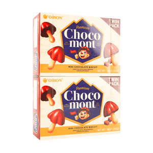 韓國ORION好麗友 寅古力蘑菇巧克力小餅乾 36g*2盒【TWICE AESPA同款】