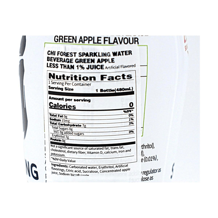 Genki Forest Sparkling Water Green Apple Flavor , 0 Calorie 0 White Sugar Water Drink, 16.23 fl oz 8